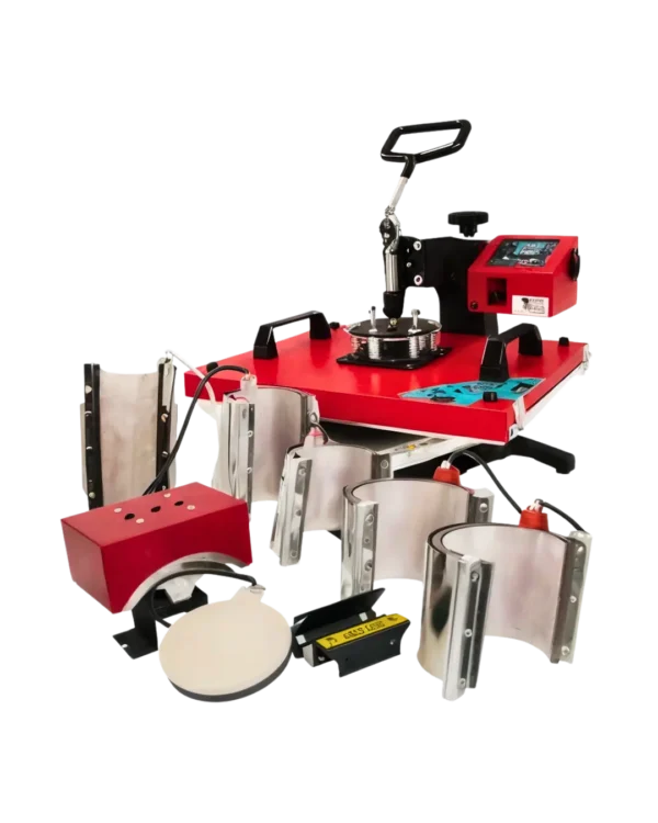 Máquina plancha térmica multifuncional 8 en 1 para sublimar playeras, tazas, gorras y platos | Tienda Revenato