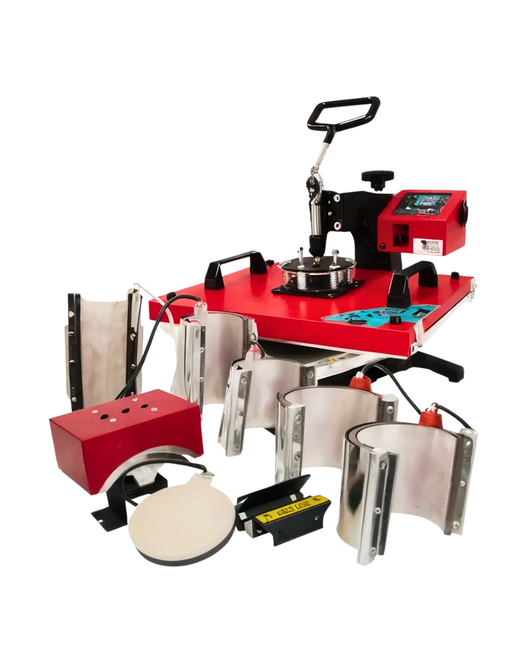 Máquina plancha térmica multifuncional 8 en 1 para sublimar playeras, tazas, gorras y platos | Tienda Revenato