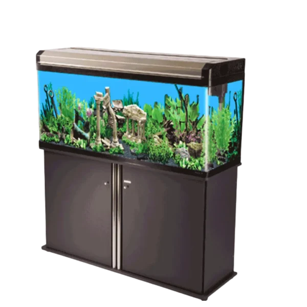 Acuario Boyu EA‑120 246 litros con mueble negro y filtro superior integrado | Tienda Revenato