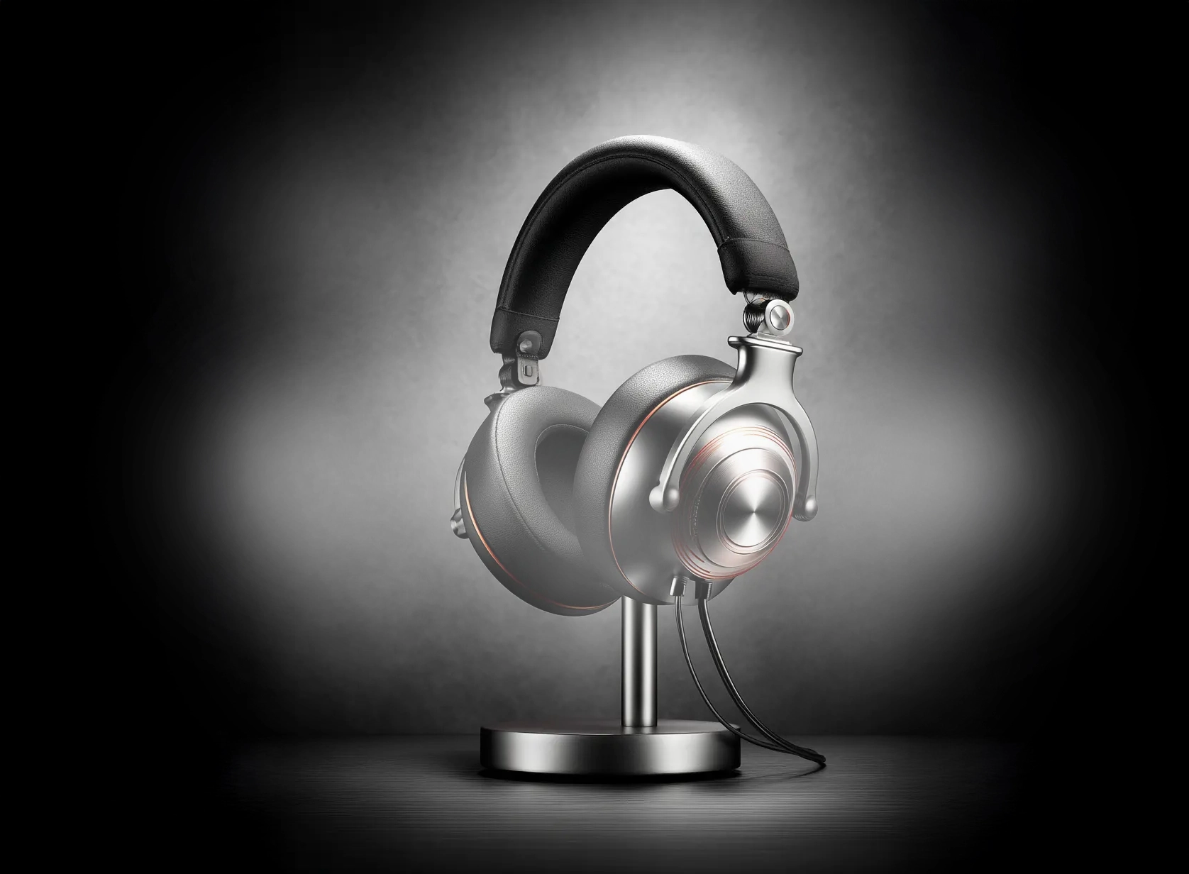 Auriculares de alta fidelidad premium sobre soporte – compra audio profesional en venta de garage Revenato