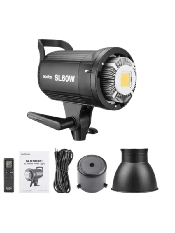 Luz de video Godox SL60W 5600 K COB con reflector Bowens y control remoto | Tienda Revenato