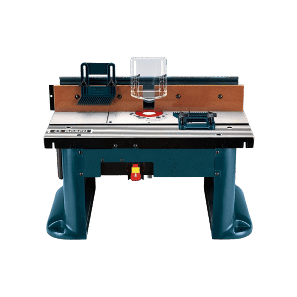 Mesa de router Bosch RA1181 aluminio 680 × 510 mm con guía de MDF y puerto para extracción de polvo | Tienda Revenato