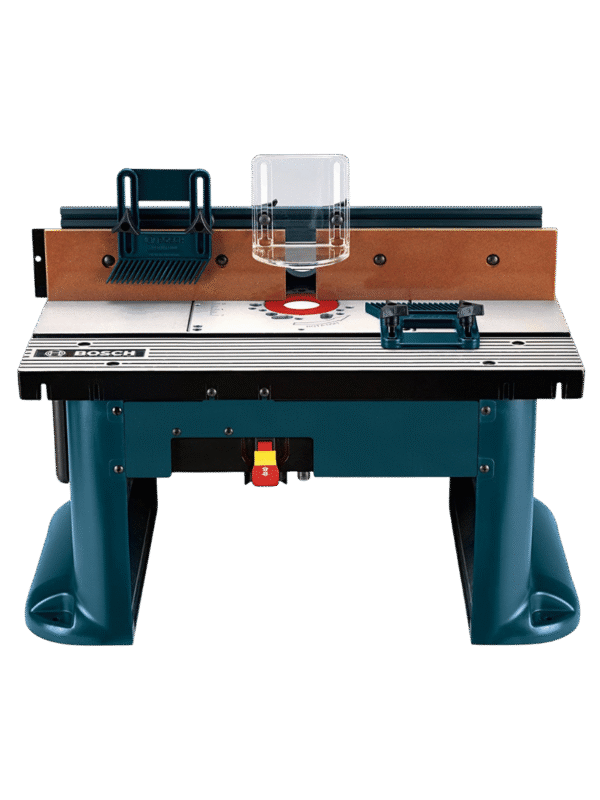 Mesa de router Bosch RA1181 aluminio 680 × 510 mm con guía de MDF y puerto para extracción de polvo | Tienda Revenato