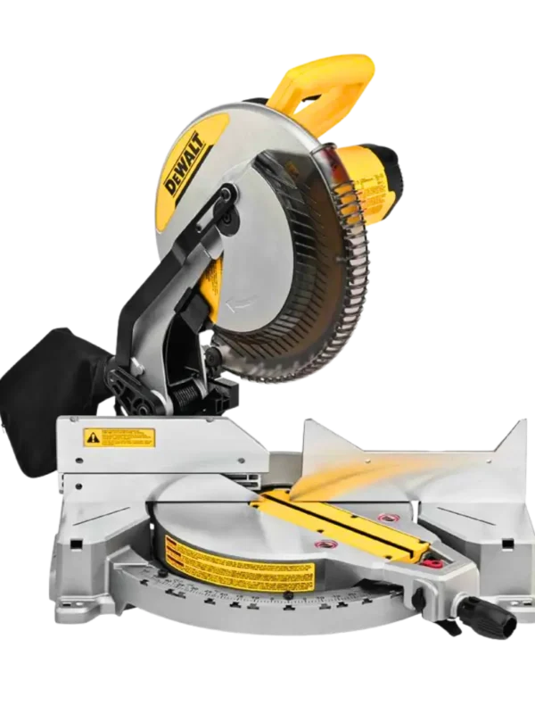 Sierra ingletadora DeWalt 12 pulgadas 15 A con bolsa para polvo y mesa de inglete de precisión | Tienda Revenato