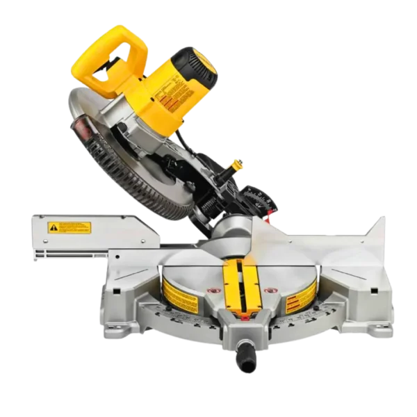 Sierra ingletadora compuesta DeWalt 12 pulgadas con motor 15 A y mesa de inglete de acero | Tienda Revenato