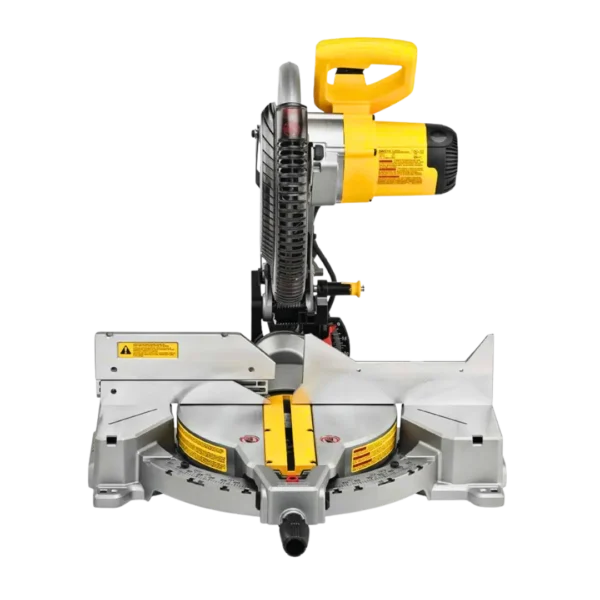 Sierra ingletadora compuesta DeWalt 12 pulgadas 15 A con mesa graduada y puerto de extracción | Tienda Revenato
