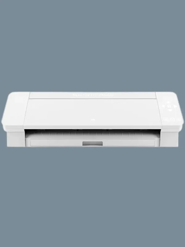 Plotter Silhouette Cameo 4 blanco vista frontal sobre fondo gris | Tienda Revenato corte vinil y papel