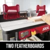 Mesa router SKIL RAS900 con 2 featherboards ajustables para soporte y control de la pieza | Tienda Revenato