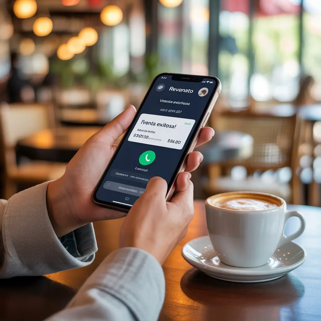 Cliente navega venta de garage online Revenato en laptop – inspiración decorativa y coffee-lifestyle