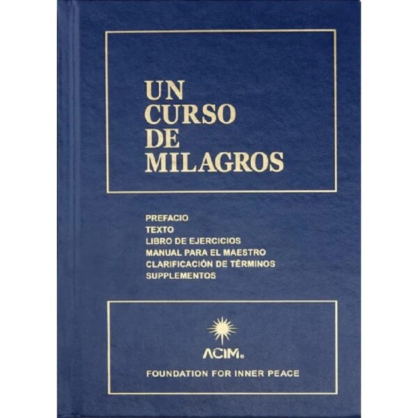 ortada azul de Un Curso de Milagros edición tapa dura | compra solidaria en Tesoros con Causa Revenato